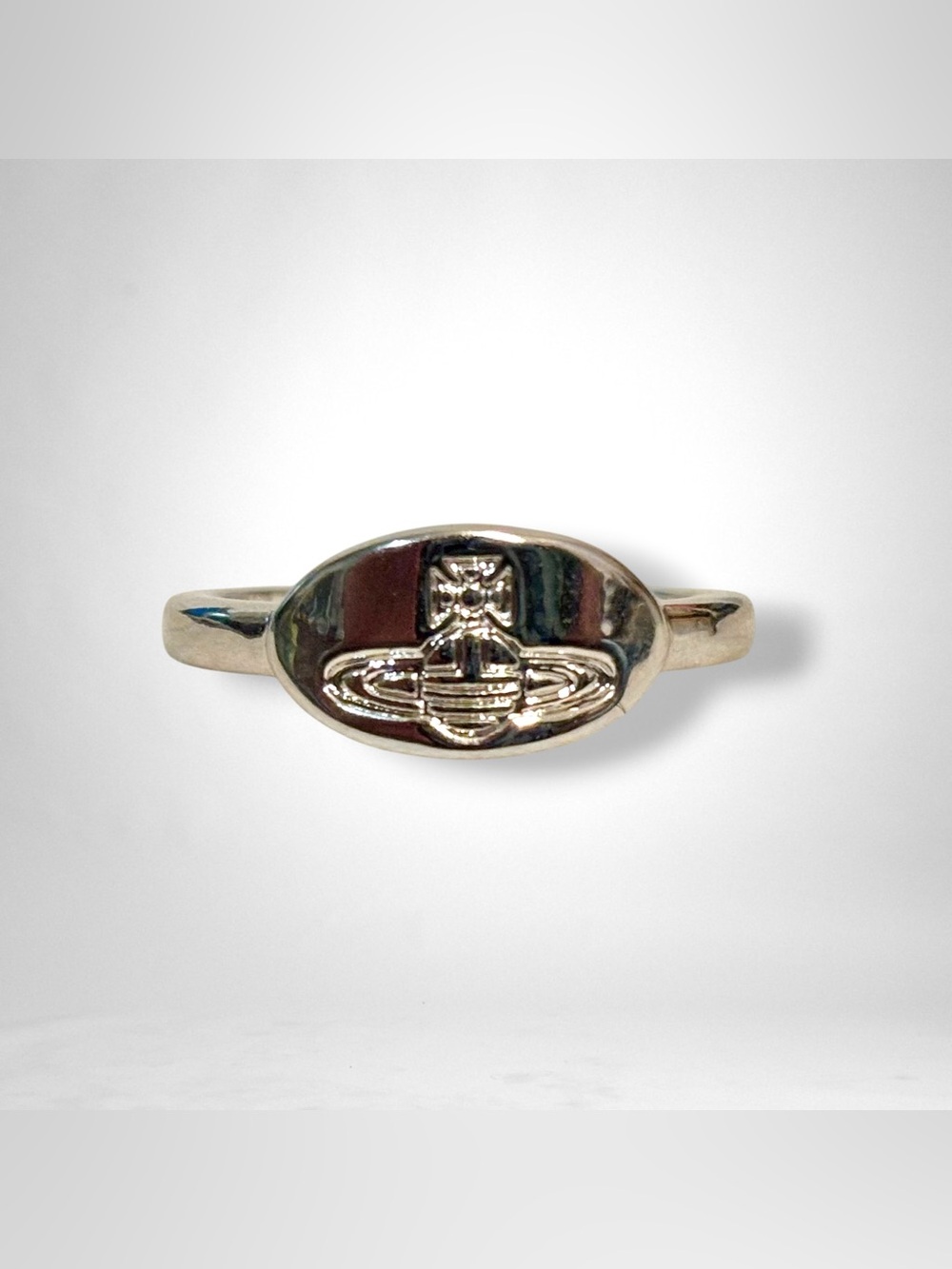 Vivienne Westwood Tilly Ring Sz M Oval Signet Logo